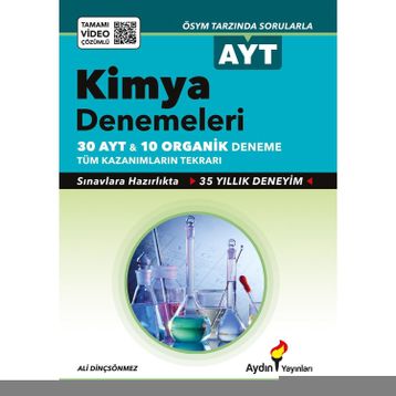 AYT Kimya ve Organik Denemeler Tamamı Video Çözümlü Aydın Yayınları