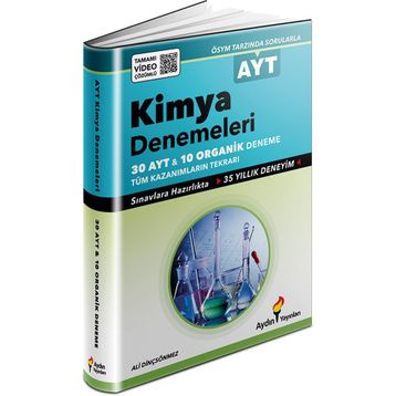 AYT Kimya ve Organik Denemeler Tamamı Video Çözümlü Aydın Yayınları