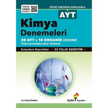 AYT Kimya ve Organik Denemeler Tamamı Video Çözümlü Aydın Yayınları