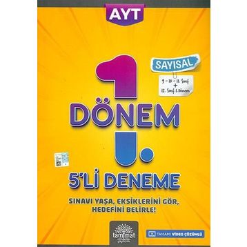 Ayt Sayısal 1. Dönem 5'li Deneme-Tammat Yayıncılık