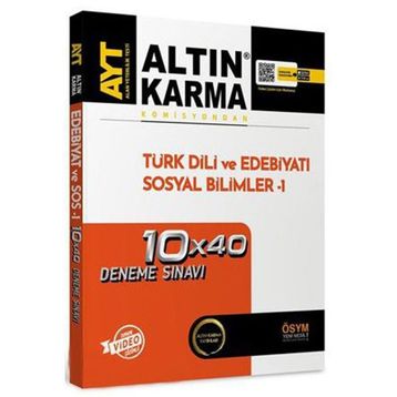AYT Türk Dili ve Edebiyatı Sosyal Bilimler 1 10x40 Deneme Sınavı-Altın Karma Yayınları