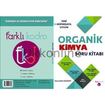 AYT Yeni Nesil Organik Kimya Soru Bankası Farklı Kadro Yayınları