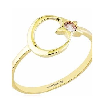Ayyıldız 14k Gold Tektaş Altın Yüzük