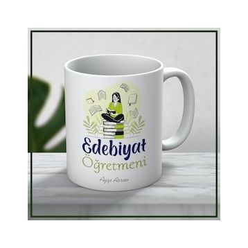 Ayzi Tasarım Kişiye Özel Edebiyat Öğretmeni Kupa Bardak