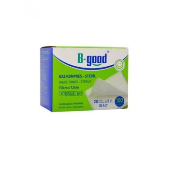 B-Good 100'lü 7.5x7.5 cm Steril Spanç Gaz Kompres