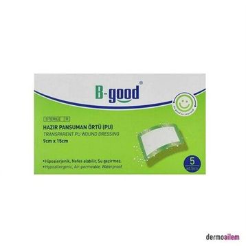 B-Good 9x15 cm 5'li Şeffaf Hazır Pansuman Yara Örtüsü