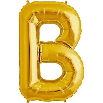 B Harf Altın 100 cm Folyo Balon