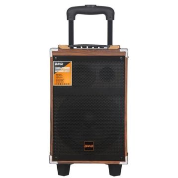 Baab Q8 Profosyonel Ahşap Kasa Taşınabilir 25x27x46 Kumandalı Bluetooth Hoparlör