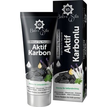 Bab-i Şifa Aktif Karbon 140 gr Bitkisel Diş Macunu