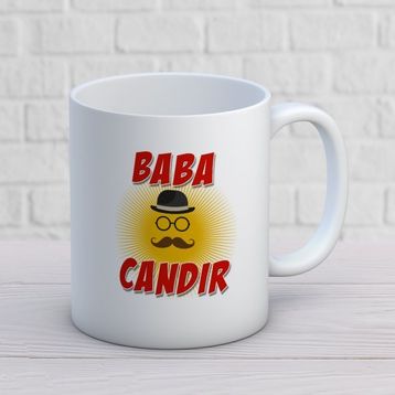 Babalar Günü Baba Candır İki Tarafı Baskılı Kupa