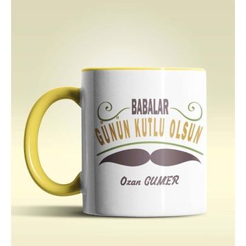 Babalar Günün Kutlu Olsun Sarı Kupa Bardak