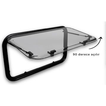 Babarvy 90x50cm Amortisörlü Karavan Penceresi ve Camı