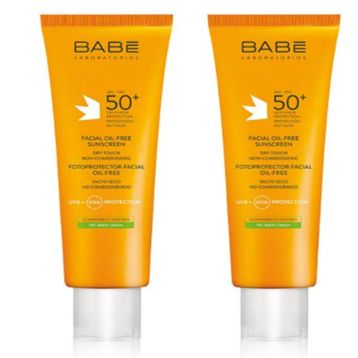 Babe Spf50 2 x 50 ml Yüz İçin Yağsız Güneş Kremi