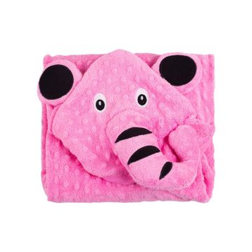 Babies Pembe Kapüşonlu Bebek Battaniyesi