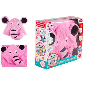 Babies Pembe Kapüşonlu Bebek Battaniyesi