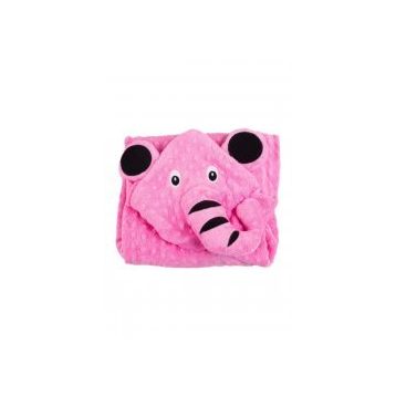 Babies Pembe Kapüşonlu Bebek Battaniyesi