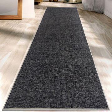 Babil Home Kaymaz Tabanlı Kesme Rulo Protokol Antrasit Siyah 80x310 cm Yolluk