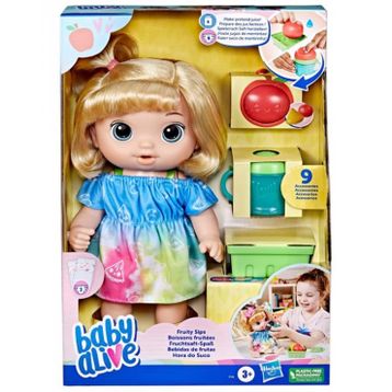 Baby Alive F7356 Bebeğimle Eğlenceli Meyveli Yudumlar Sarışın