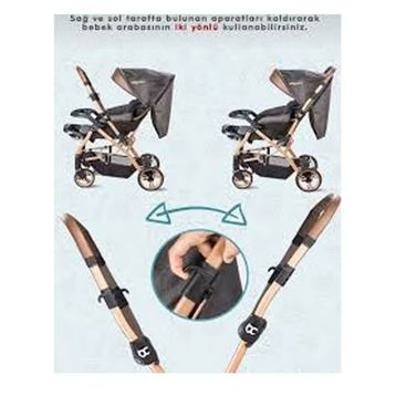 Baby Care BC65 Capron Gri Lüx Çift Yönlü Bebek Arabası