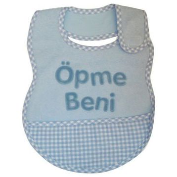 Baby Jem Lüks Mama Önlüğü Öpme Beni Mavi