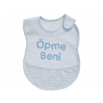 Baby Jem Lüks Mama Önlüğü Öpme Beni Mavi