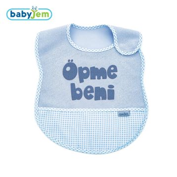 Baby Jem Lüks Mama Önlüğü Öpme Beni Mavi