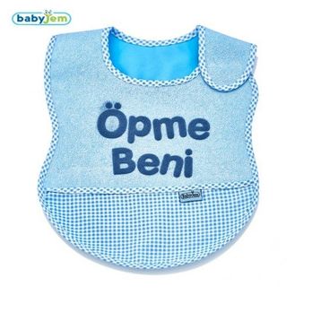 Baby Jem Lüks Mama Önlüğü Öpme Beni Mavi