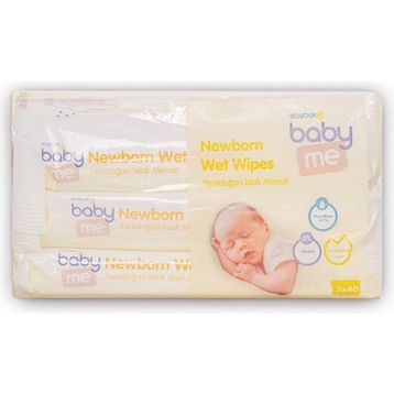 Baby Me 3x40 Adet Yenidoğan Islak Mendil