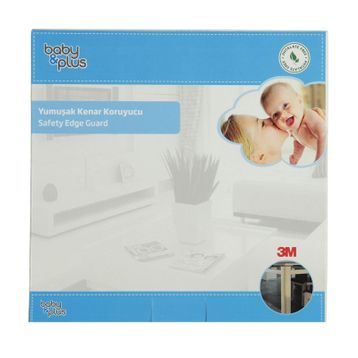 Baby Plus 3.4x3.4x200 cm Beyaz Soft Köşe Koruyucu