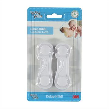 Baby Plus BYP-6979 Beyaz 2 Adet Bebek Güvenlik Dolap Kilidi