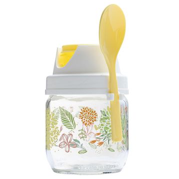 Baby Plus HEV-131614 425 ml Desenli Meyve-Salata-Yoğurt Bebek Saklama Kavanozu