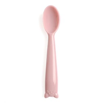 Baby Plus Lila Silikon Mama Kaşığı