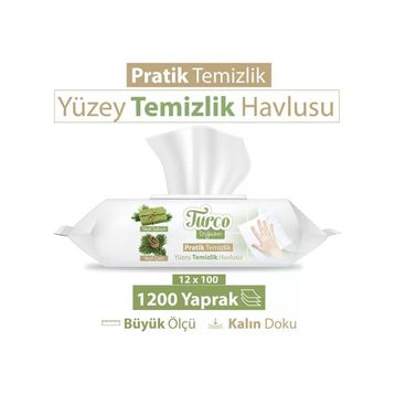 Baby Turco 100'lü Doğadan Pratik Yüzey Temizlik Havlusu