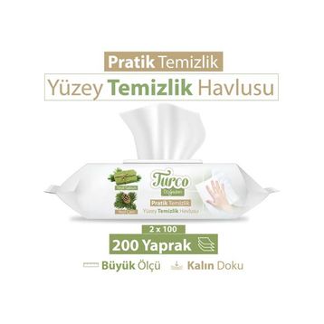Baby Turco 100'lü Doğadan Pratik Yüzey Temizlik Havlusu