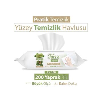 Baby Turco 100'lü Doğadan Pratik Yüzey Temizlik Havlusu