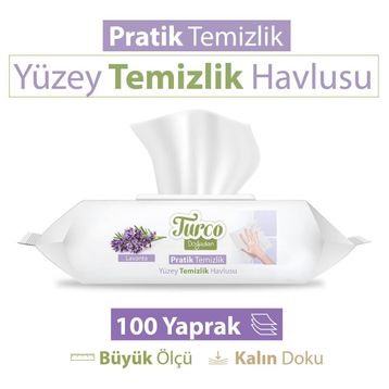 Baby Turco 100'lü Lavanta Temizliği Yüzey Temizlik Havlusu