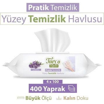 Baby Turco 100'lü Lavanta Temizliği Yüzey Temizlik Havlusu