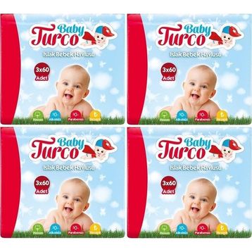 Baby Turco 3x60 lı x 4 Islak Mendil