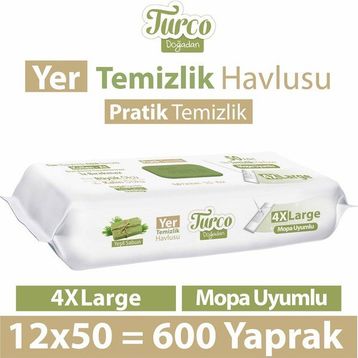 Baby Turco 50'li Yeşil Sabun Temizliği Yer Temizlik Havlusu (2 adet)