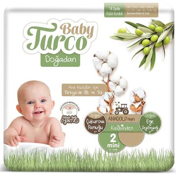 Baby Turco Doğadan No:2 Mini Bebek Bezi