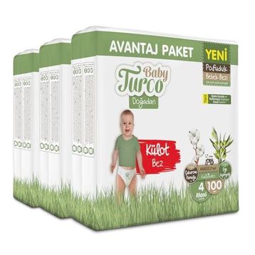 Baby Turco Doğadan Pofuduk No:4 Maxi Külot Bebek Bezi