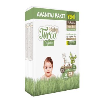 Baby Turco Doğadan Pofuduk No:5 Junior Bebek Bezi