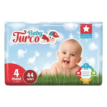 Baby Turco No:4 Maxi 44 Adet Bebek Bezi