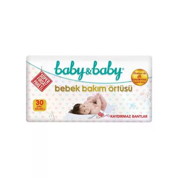 Baby&Baby 30 Adet Kaydırmaz Bantlı Bebek Bakım Örtüsü