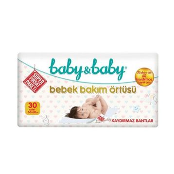 Baby&Baby 60x60 cm 30 Adet Kaydırmaz Bantlı Bakım Örtüsü