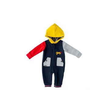 Babydola 12644 Lacivert Kapşonlu Erkek Bebek Tulum