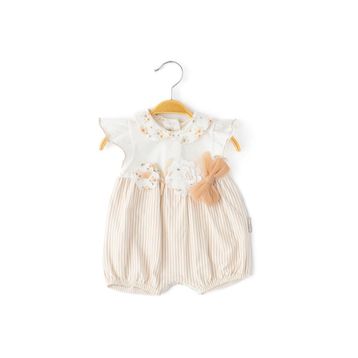 Babydola 12734 Kız Bebek Kısa Kollu Çiçekli Tulum