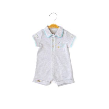 Babydola 13756 Erkek Bebek Kısa Kollu Yakalı Tulum