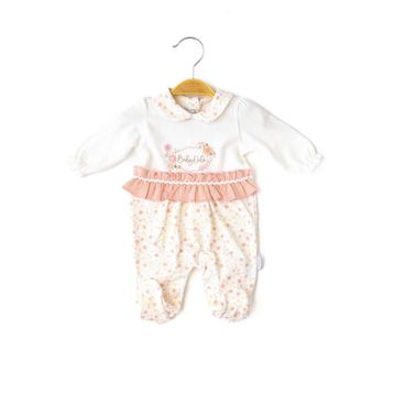 Babydola 13812 Kız Bebek Çiçekli Fırfırlı Tulum
