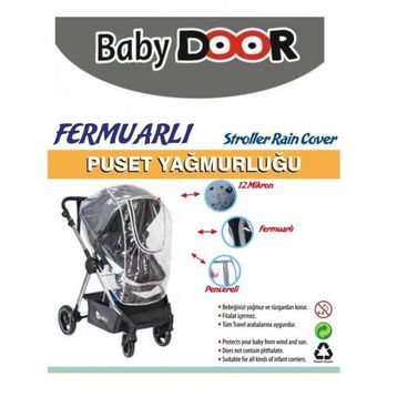 BabyDOOR Fermuarlı Travel Bebek Arabası Yağmurluğu